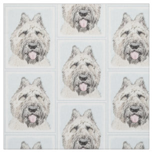 Bouvier des Flandres Painting - Original Dog Art Fabric