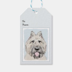 Bouvier des Flandres Painting - Original Dog Art Gift Tags