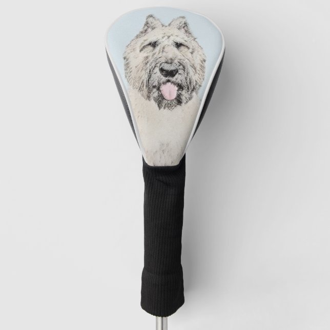 Bouvier des Flandres Painting - Original Dog Art Golf Head Cover (Front)