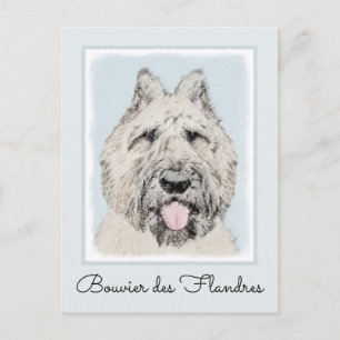 Bouvier des Flandres Painting - Original Dog Art Postcard