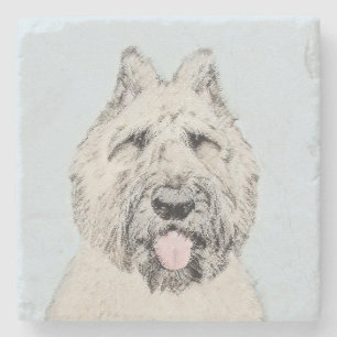 Bouvier des Flandres Painting - Original Dog Art Stone Coaster