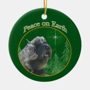 Bouvier Des Flandres Peace Ceramic Tree Decoration