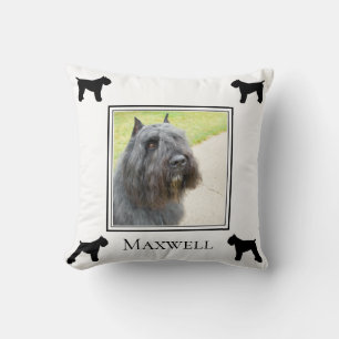 Bouvier des Flandres Photo Silhouette Personalised Cushion