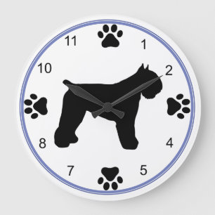 Bouvier des Flandres Silhouette Large Clock