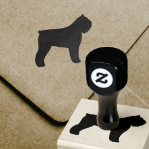Bouvier des Flandres Silhouette Rubber Stamp