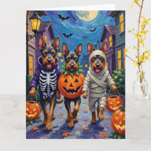 Bouvier des Flandres Trick-or-Treating Halloween Card