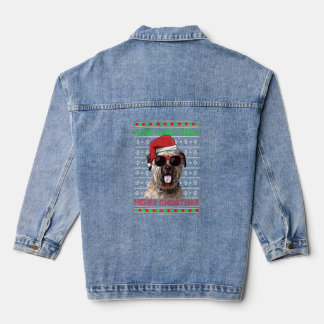 Bouviers Des Flandre Dog Funny Woof Merry Christma Denim Jacket