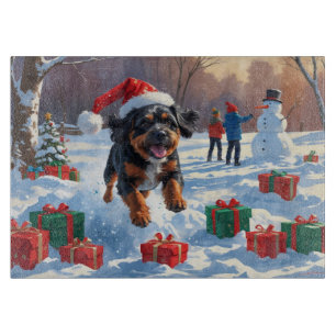 Bouviers des Flandres Christmas Festive Snow Scene Cutting Board