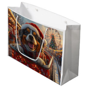 Bouviers des Flandres Dog Roller Coaster Christmas Large Gift Bag