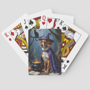 Bouviers des Flandres Whimsical Halloween Painting Playing Cards