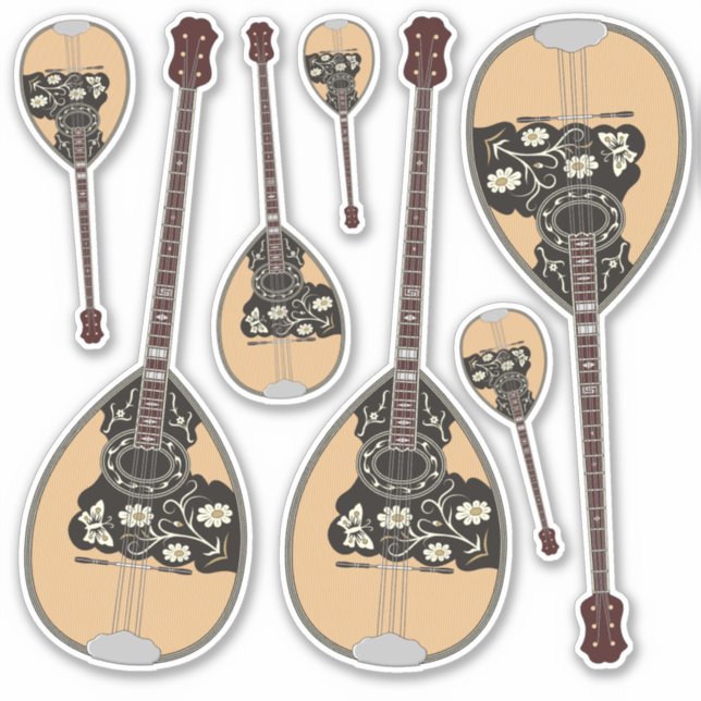 Bouzouki Sticker Set (Front)