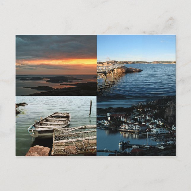 Bovallstrand 4-image postcard (no text) (Front)