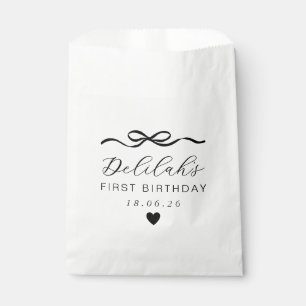 Bow 1st Birthday Favour Bags