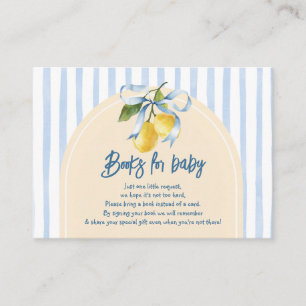 Bow A Sweet Little One Citrus Lemon Books for Baby Enclosure Card