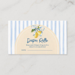 Bow A Sweet Little One Citrus Lemon Diaper Raffle Enclosure Card