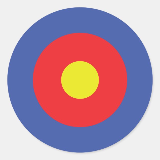 bow and arrow target - aim classic round sticker (Front)