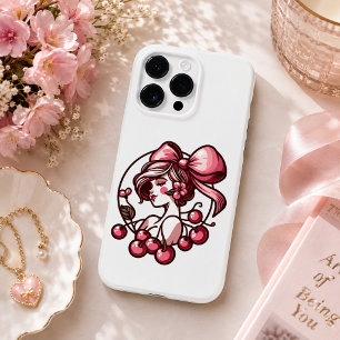 bow and cherry pattern  Case-Mate iPhone 14 pro max case