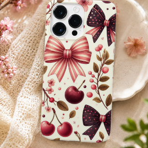 bow and cherry pattern  Case-Mate iPhone 14 pro max case