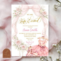 Bow and Pearl tutu excited baby shower
