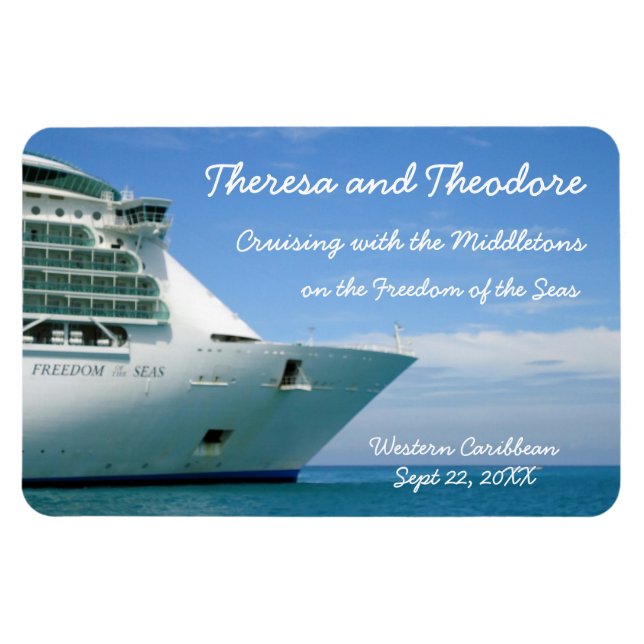 Bow and Sky Lg. Stateroom Door Marker Magnet (Horizontal)