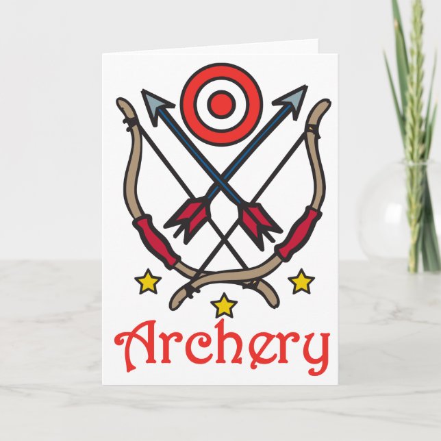 Bow Arrow Archery Card (Front)