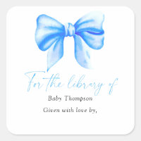 Bow - Baby Shower bookplate, books for baby