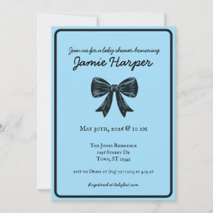 Bow Baby Shower Invite