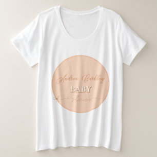 Bow Baby Shower Plus Size T-Shirt