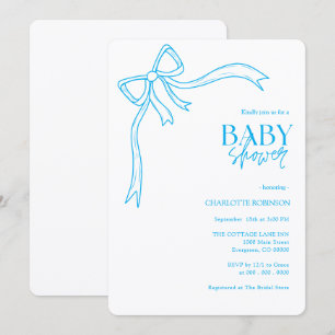 Bow Boho Baby Shower  Invitation