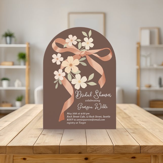 Bow Bouquet Bridal Shower Invitation (Creator Uploaded)