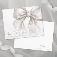 Bow Bridal Shower Advice Card