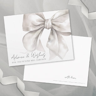 Bow Bridal Shower Advice Card