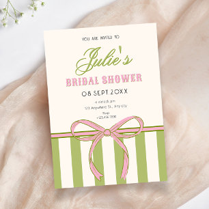 Bow bridal shower invitation