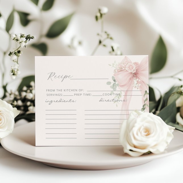 Bow Bridal Shower recipe card (Creator Uploaded)