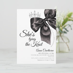  Bow Bridal Shower She's Tying the Knot  Invitation
