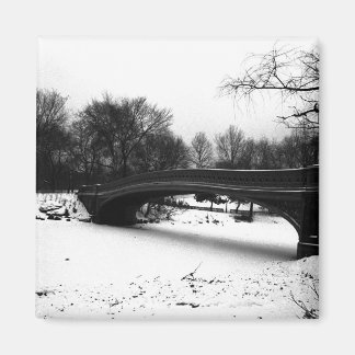 Bow Bridge Winter Central Park NYC Magnet