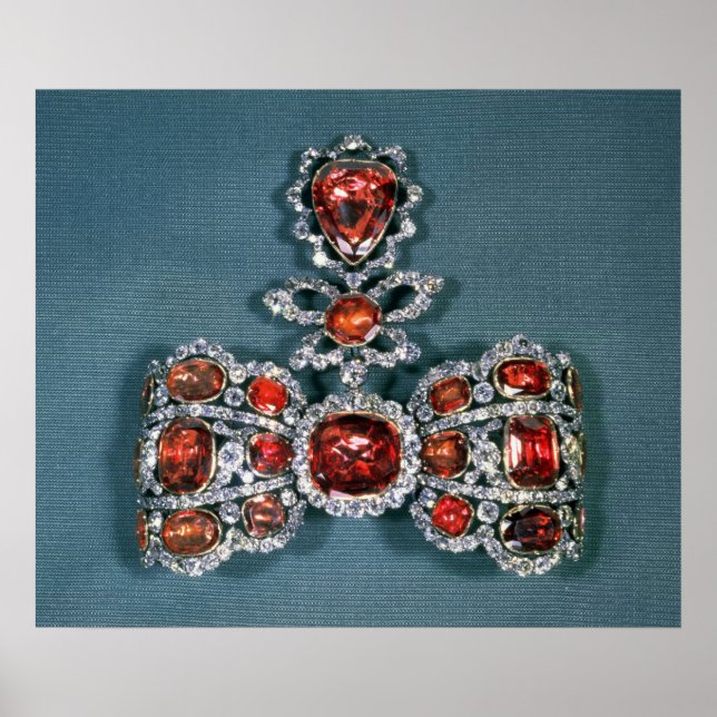 Bow brooch set with brilliant poster (Front)