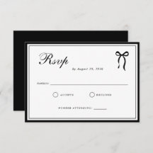 Bow Classic Old Money Black & White Wedding