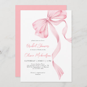 Bow Coquette Blush Blush Ribbon Bridal Shower Invitation