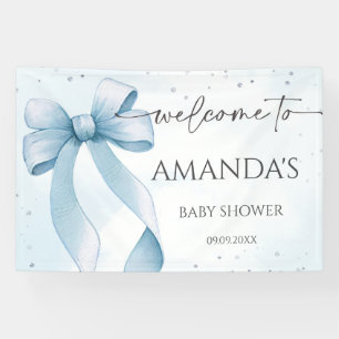 Bow Coquette Boy Baby Shower  Banner