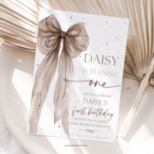 Bow Coquette Chocolate Mocha Birthday