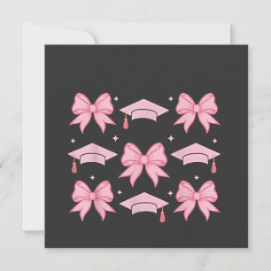 Bow coquette Graduation Pink palette 2025  Invitation