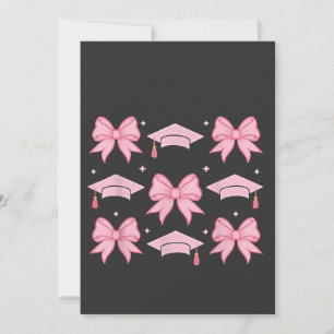 Bow coquette Graduation Pink palette 2025  Invitation
