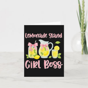 Bow Coquette Lemonade Stand Girl Boss Ceo Lemon Ju Card