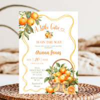Bow Coquette Orange Baby Shower