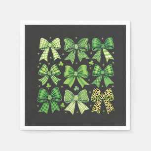 Bow Coquette St Patrick's Day Vintage  Napkin