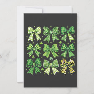 Bow Coquette St Patrick's Day Vintage Thank You Card