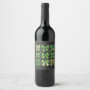 Bow Coquette St Patrick's Day Vintage Wine Label