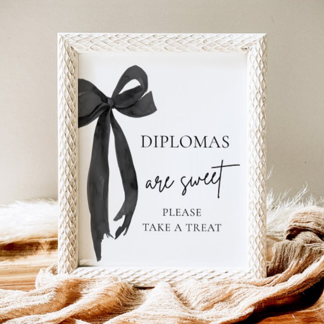 Bow Diplomas Are Sweet Take A Treat Graduation Poster (Creator Uploaded)