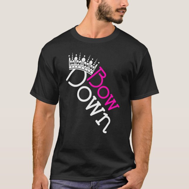 Bow Down Vector Art T-Shirt (Front)